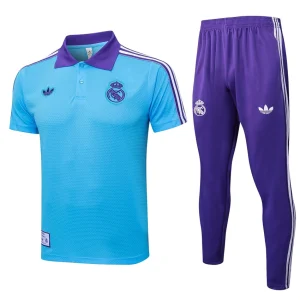 Real Madrid Polo 2025 2026 Sky Blue Tracksuit