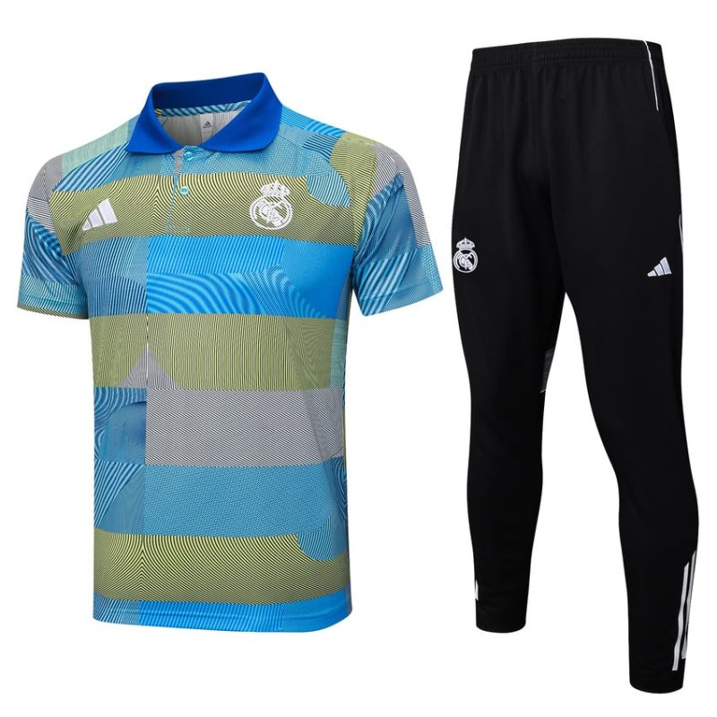 Survetement Real Madrid Polo 2025 2026 Bleu Vert