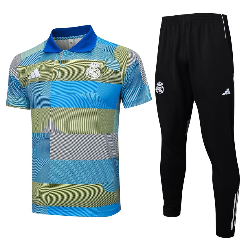 Survetement Real Madrid Polo 2025 2026 Bleu Vert