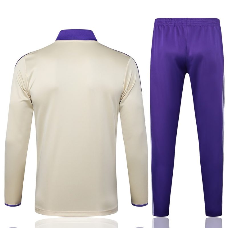 Survetement Real Madrid Training 2025 2026 Beige Violet (3) Survetement Real Madrid Training 2025 2026 Beige Violet
