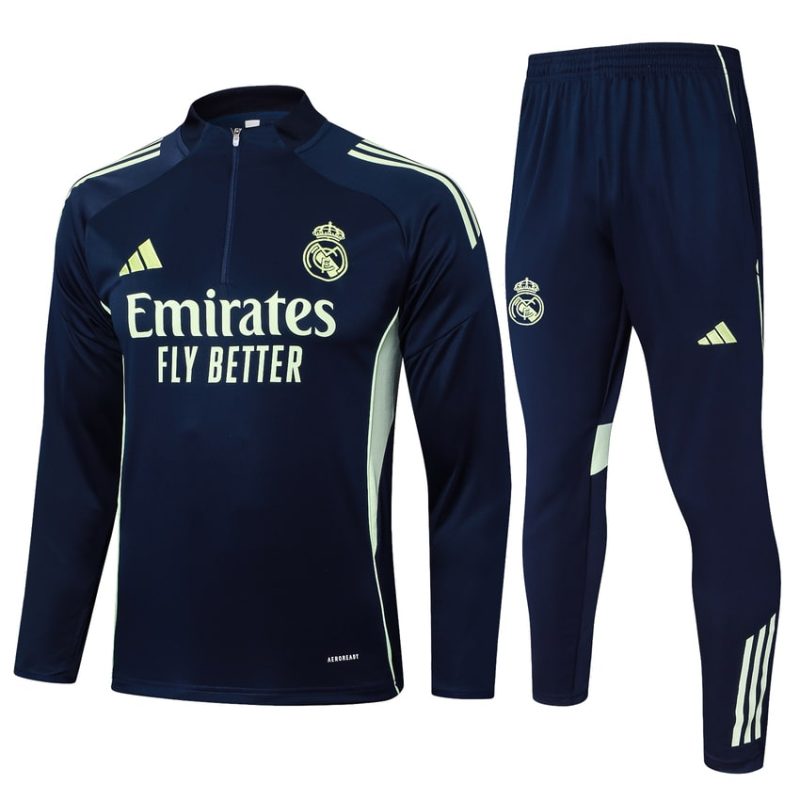 Survetement Real Madrid Training 2025 2026 Bleu Sombre
