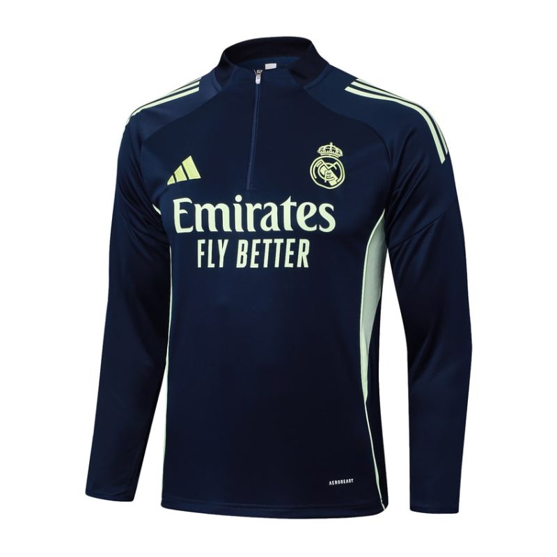 Survetement Real Madrid Training 2025 2026 Bleu Sombre (2) Survetement Real Madrid Training 2025 2026 Bleu Sombre