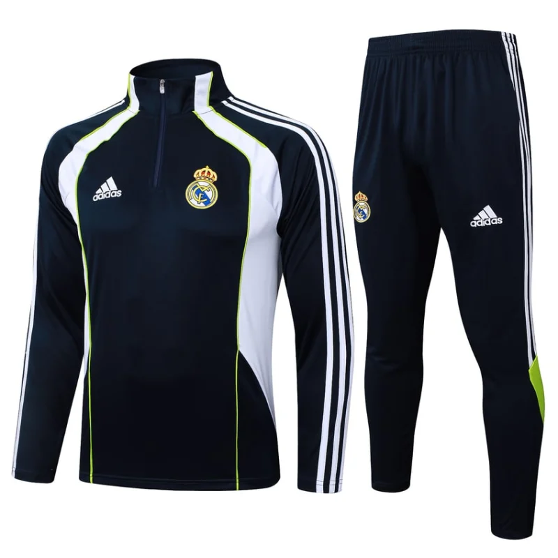 Survetement Real Madrid Training 2025 2026 Noir Blanc (1) Survetement Real Madrid Training 2025 2026 Noir Blanc