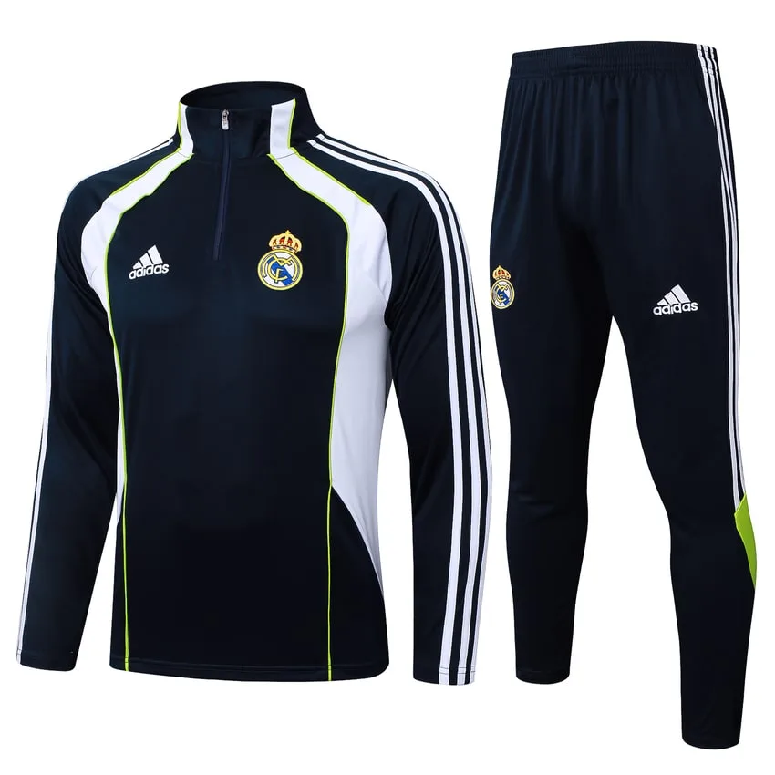 Survetement Real Madrid Training 2025 2026 Noir Blanc (1) Survetement Real Madrid Training 2025 2026 Noir Blanc