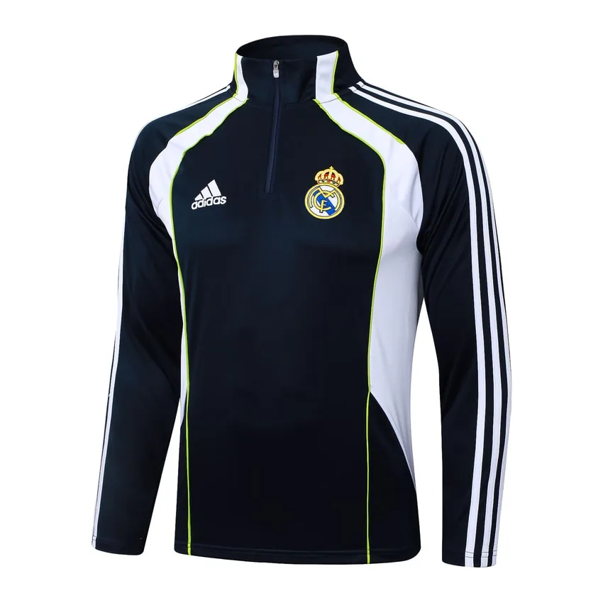 Survetement Real Madrid Training 2025 2026 Noir Blanc (4) Survetement Real Madrid Training 2025 2026 Noir Blanc