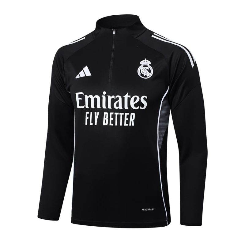 Survetement Real Madrid Training 2025 2026 Noir Sombre (2) Survetement Real Madrid Training 2025 2026 Noir Sombre