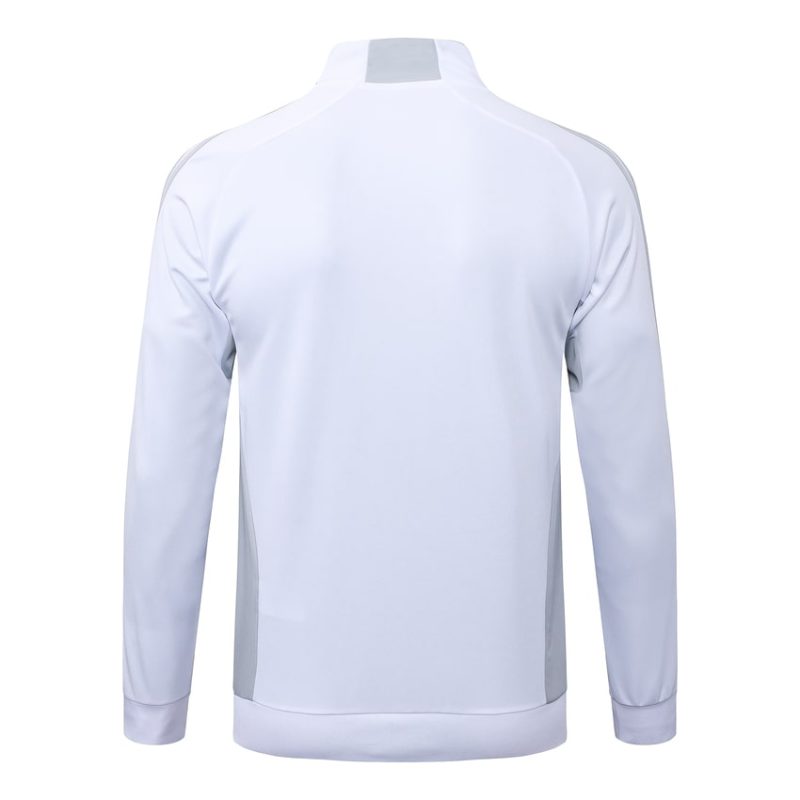 Survetement Real Madrid Veste 2025 2026 Blanc Gris (3) Survetement Real Madrid Veste 2025 2026 Blanc Gris