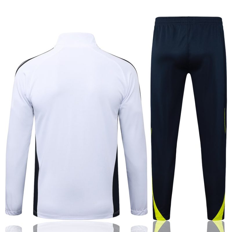 Survetement Real Madrid Veste 2025 2026 Blanc Noir (2) Survetement Real Madrid Veste 2025 2026 Blanc Noir