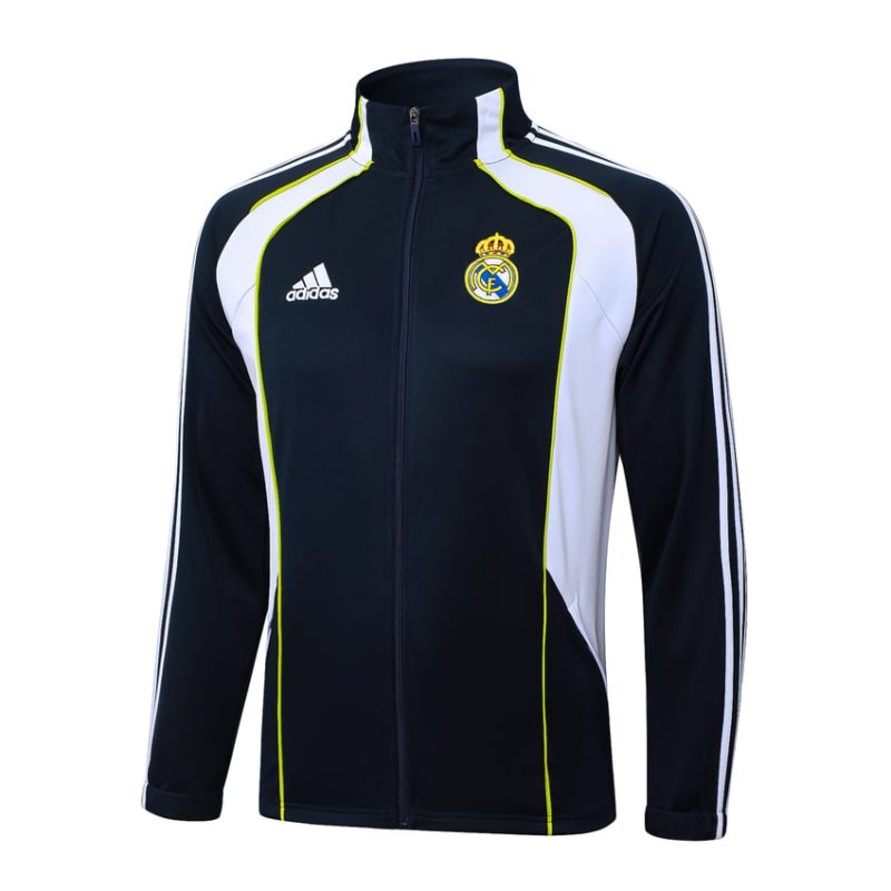 Survetement Real Madrid Veste 2025 2026 Noir Blanc (2) Survetement Real Madrid Veste 2025 2026 Noir Blanc