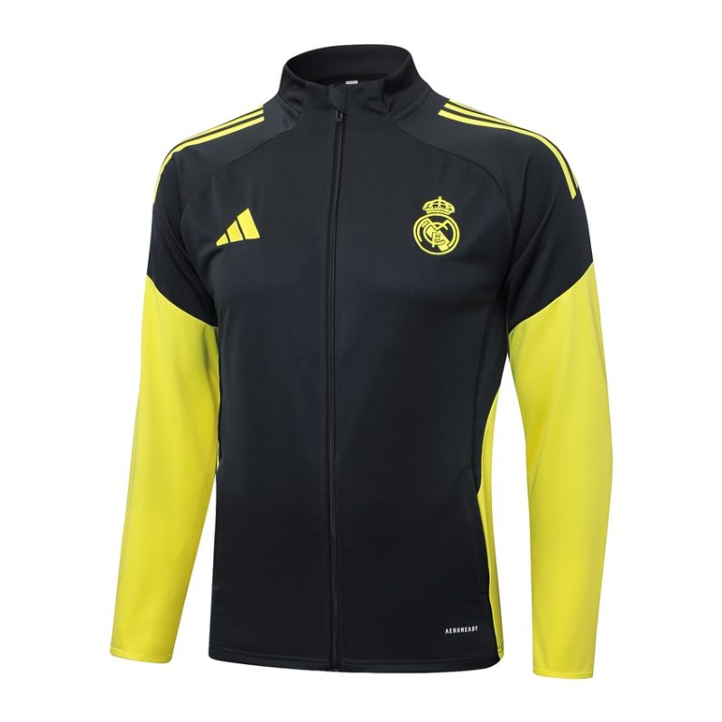 Survetement Real Madrid Veste 2025 2026 Noir Foncé (4) Survetement Real Madrid Veste 2025 2026 Noir Foncé
