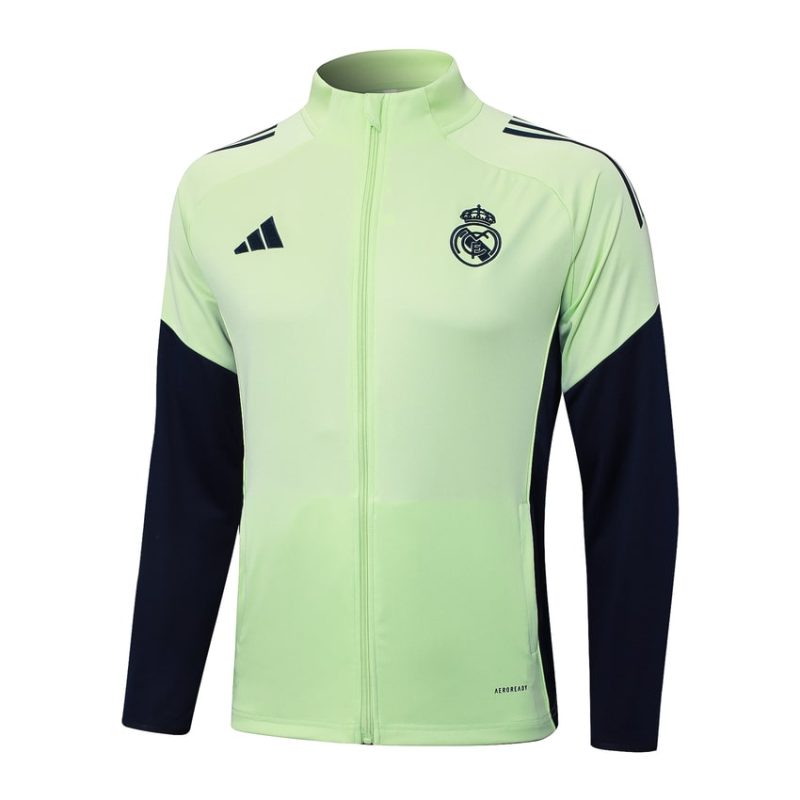 Real Madrid Tracksuit Jacket 2025 2026 Light Green (4) Real Madrid Tracksuit Jacket 2025 2026 Light Green