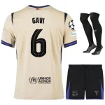Camiseta visitante del Barça para niños 2025-2026 Gavi UCL
