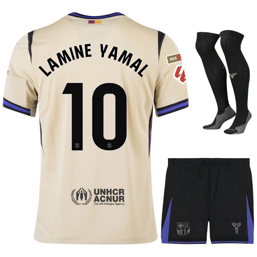 Maillot Kit Enfant Barca Exterieur 2025 2026 Lamine Yamal La Liga