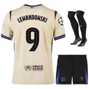 Camiseta infantil visitante del Barça 2025-2026 de Lewandowski para la UCL