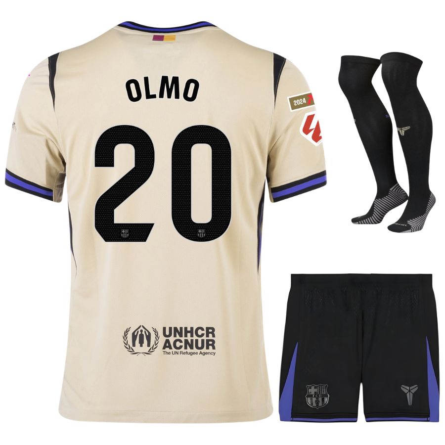 Maillot Enfant Barca Exterieur 2025 2026 Olmo La Liga