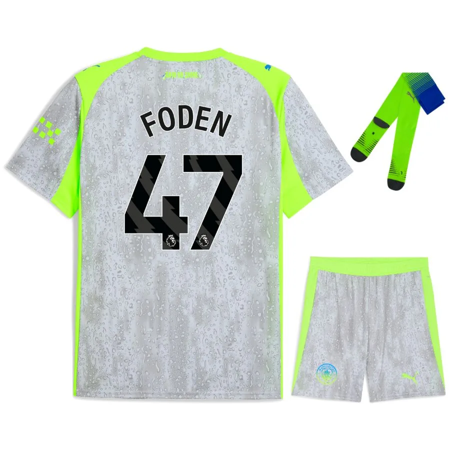Maillot Kit Enfant Manchester City Third 2025 2026 Foden