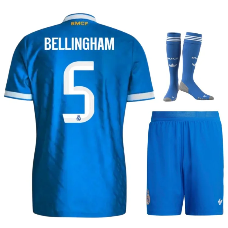 Maillot Kit Enfant Real Madrid Third 2025 2026 Bellingham