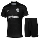 Camiseta de visitante del Sporting para niños 2025-2026, negra