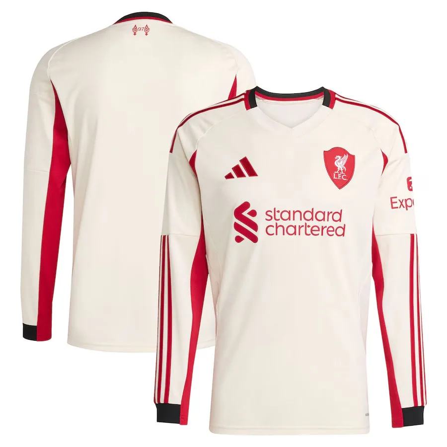Liverpool Away Shirt 2025 2026 Long Sleeve