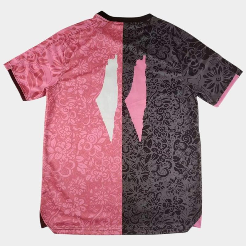 Maillot Palestine Special Edition 2025 2026 Noir et Rose (2) Maillot Palestine Special Edition 2025 2026 Noir et Rose (2)