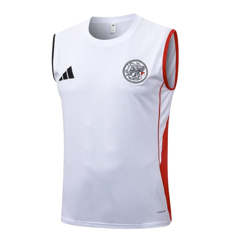 Debardeur Short Ajax 2025 2026 Blanc (2) Debardeur Short Ajax 2025 2026 Blanc