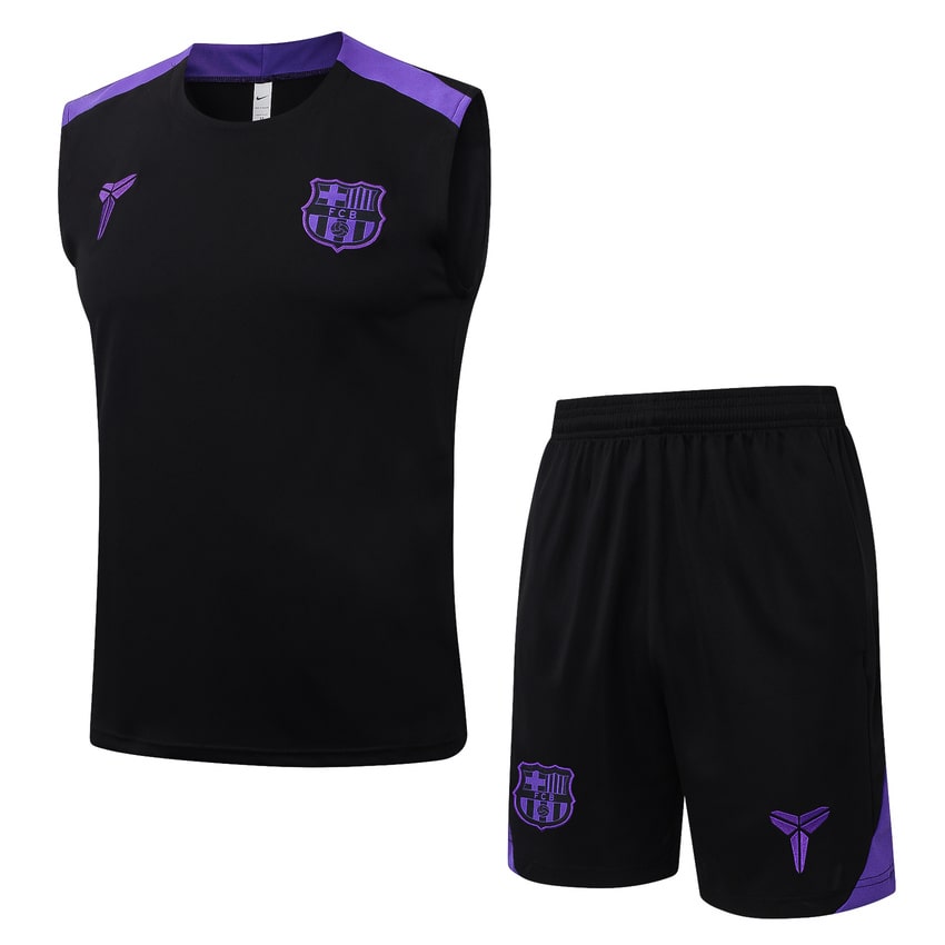 Debardeur Short Barca 2025 2026 Noir Violet (1) Debardeur Short Barca 2025 2026 Noir Violet