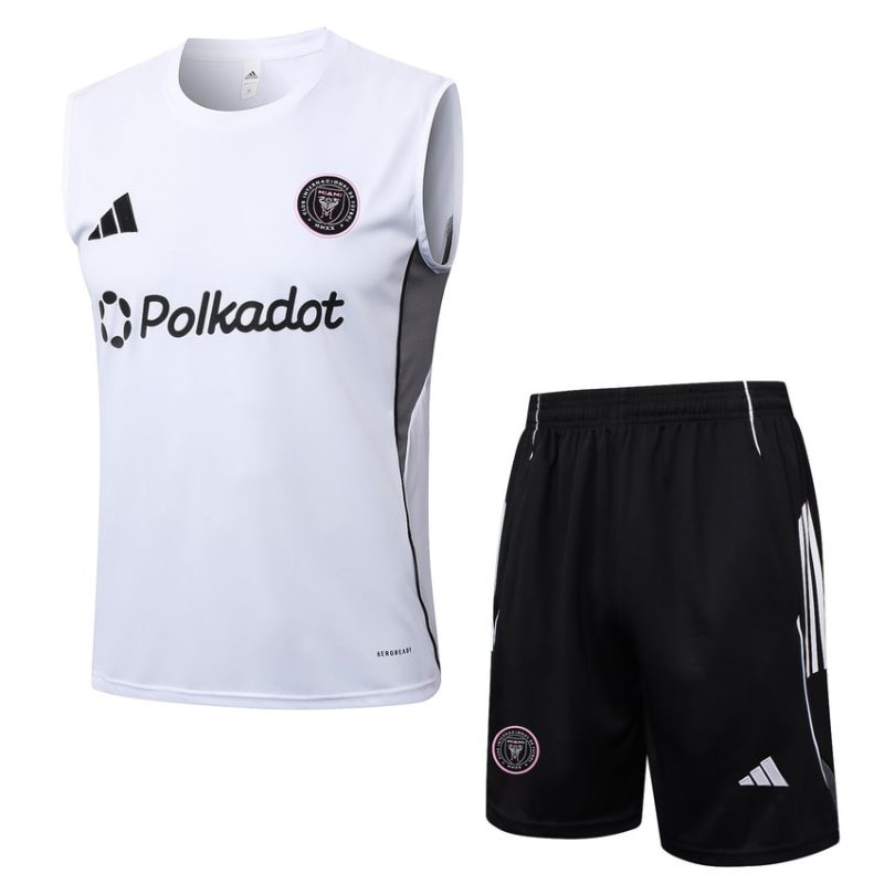 Debardeur Short Inter Miami 2025 2026 Blanc Noir (1) Debardeur Short Inter Miami 2025 2026 Blanc Noir