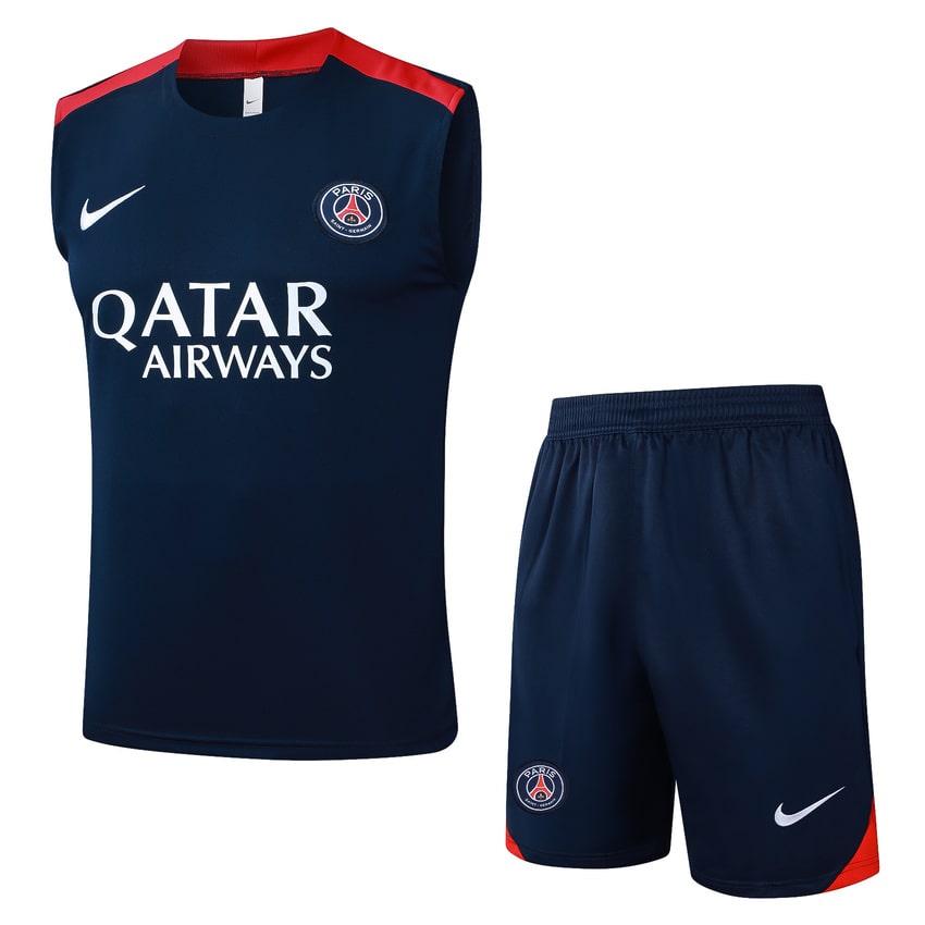 Debardeur Short PSG 2025 2026 Bleu Rouge