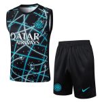 Debardeur Short PSG 2025 2026 Noir Bleu Ciel