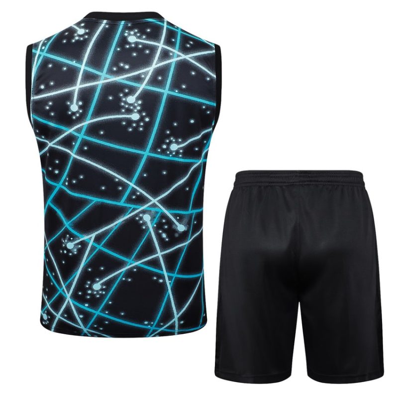 Debardeur Short PSG 2025 2026 Noir Bleu Ciel (4) Debardeur Short PSG 2025 2026 Noir Bleu Ciel