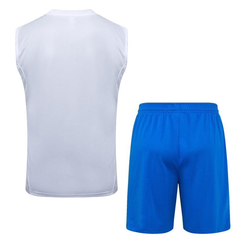 Debardeur Short Real Madrid 2025 2026 Blanc Bleu (3) Debardeur Short Real Madrid 2025 2026 Blanc Bleu