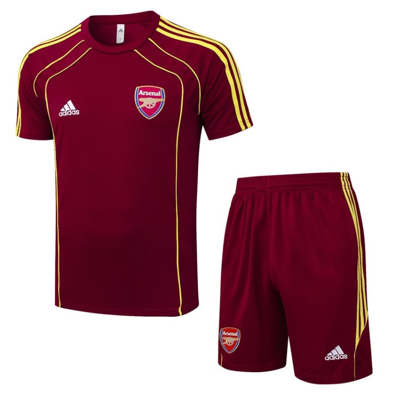 Ensemble Maillot Short Arsenal 2025 2026 Rouge Foncé