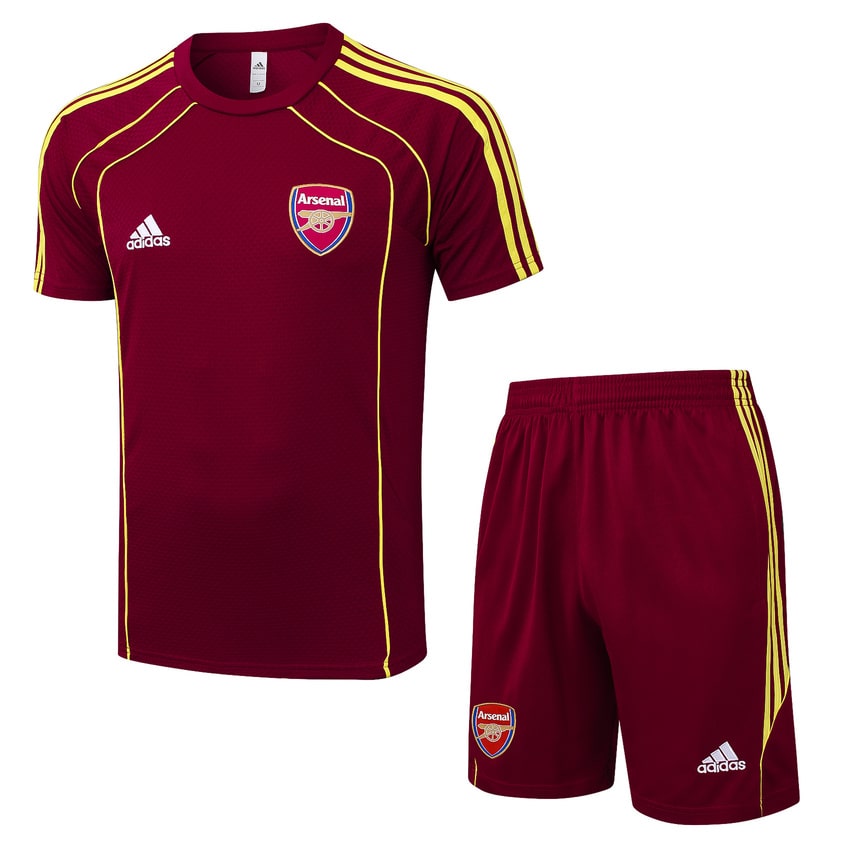 Ensemble Maillot Short Arsenal 2025 2026 Rouge Foncé