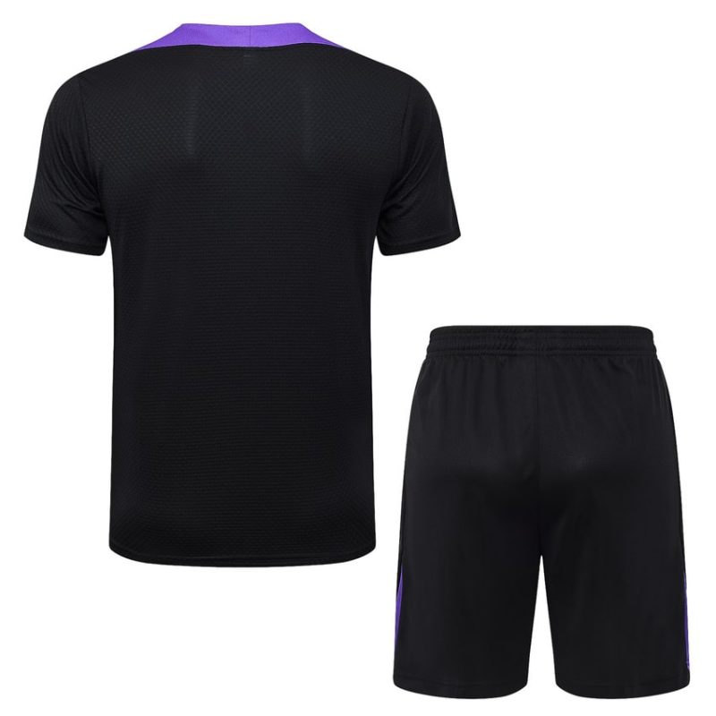 Ensemble Maillot Short Barca 2025 2026 Noir Violet (4) Ensemble Maillot Short Barca 2025 2026 Noir Violet