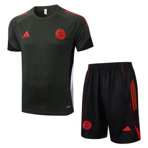 Ensemble Maillot Short Bayern Munich 2025 2026 Noir Sombre