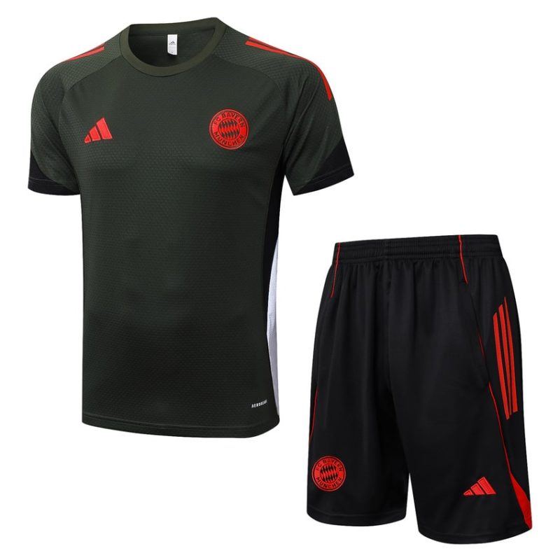 Ensemble Maillot Short Bayern Munich 2025 2026 Noir Sombre