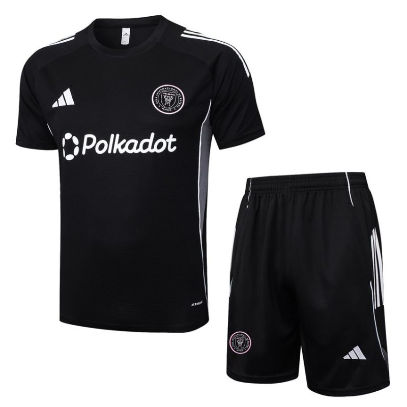 Ensemble Maillot Short Inter Miami 2025 2026 Noir Sombre