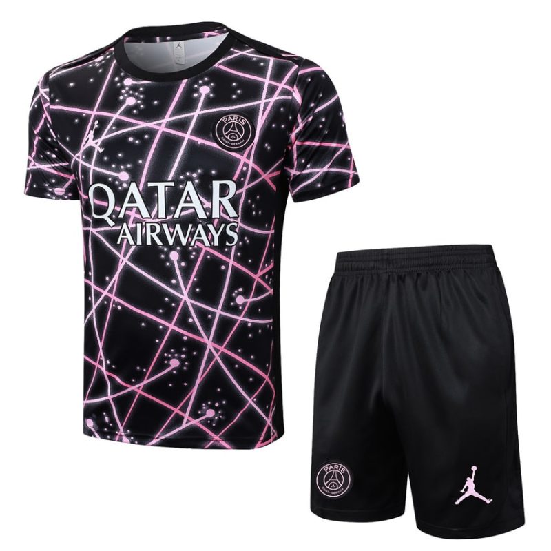 Ensemble Maillot Short PSG 2025 2026 Bleu Rose