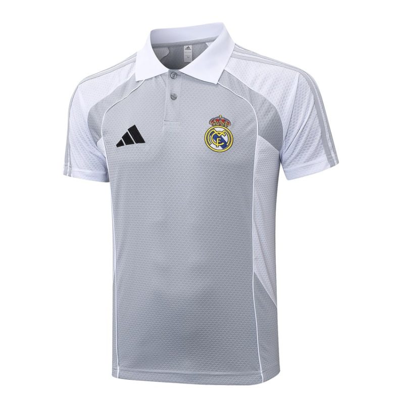 Ensemble Maillot Short Real Madrid 2025 2026 Gris Blanc (4) Ensemble Maillot Short Real Madrid 2025 2026 Gris Blanc