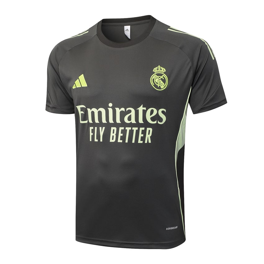 Ensemble Maillot Short Real Madrid 2025 2026 Noir Jaune