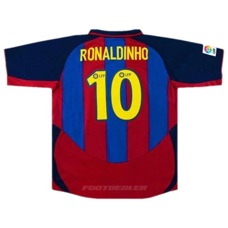 Maillot Barca Domicile 2003 2004 Ronaldinho (1) Maillot Barca Domicile 2003 2004 Ronaldinho