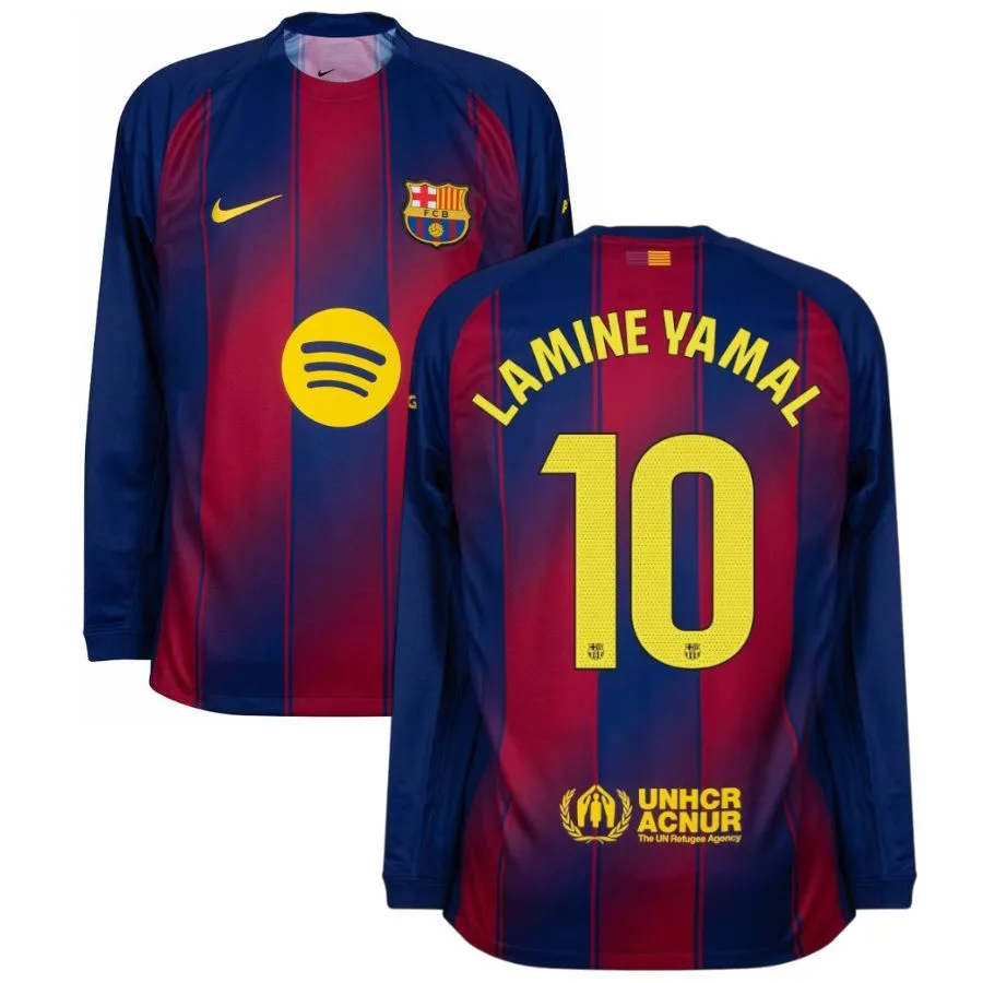 Maglia Home Barcellona 2025 2026 Lamine Yamal Manica Lunga (1)