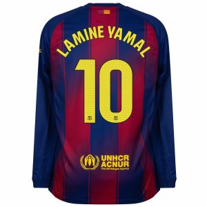 Maillot Barca Domicile 2025 2026 Lamine Yamal Manches Longues (2)