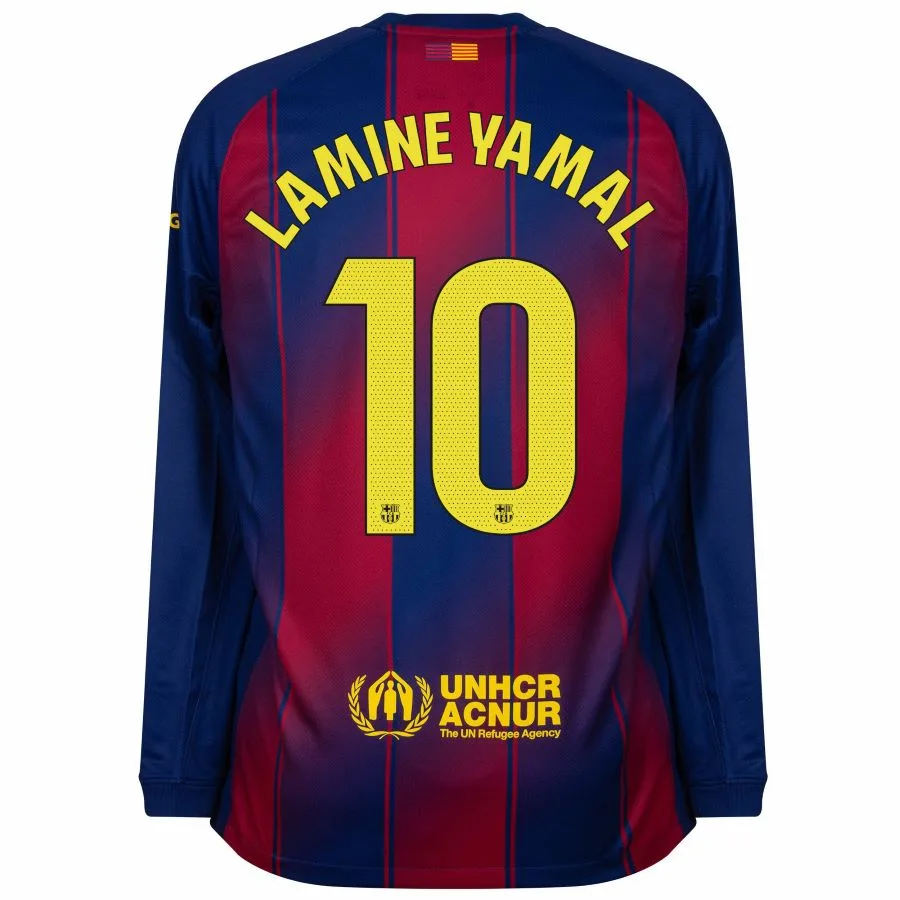 Maglia Home Barcellona 2025 2026 Lamine Yamal Manica Lunga (2)