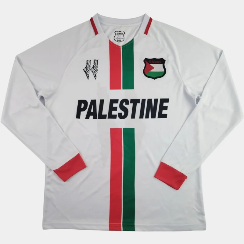 Maillot FC Palestine 2025 Blanc Manches Longues (1)