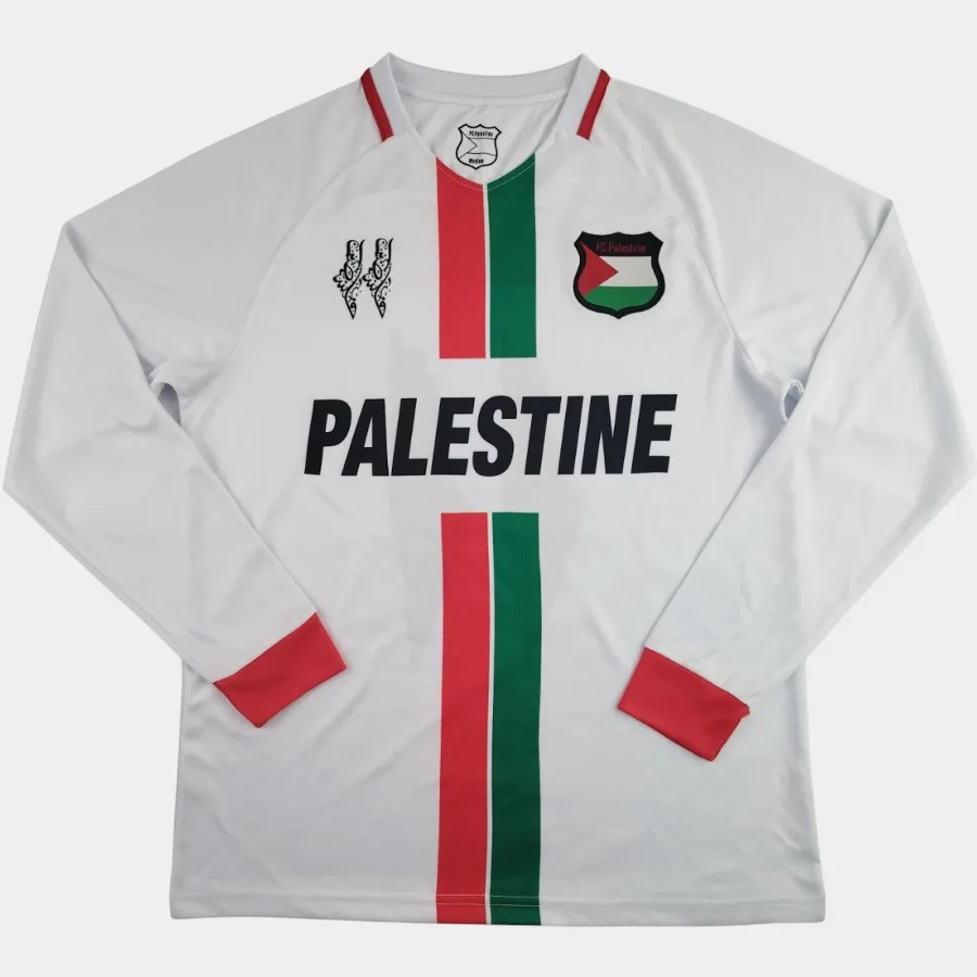 Maillot FC Palestine 2025 Blanc Manches Longues (1)