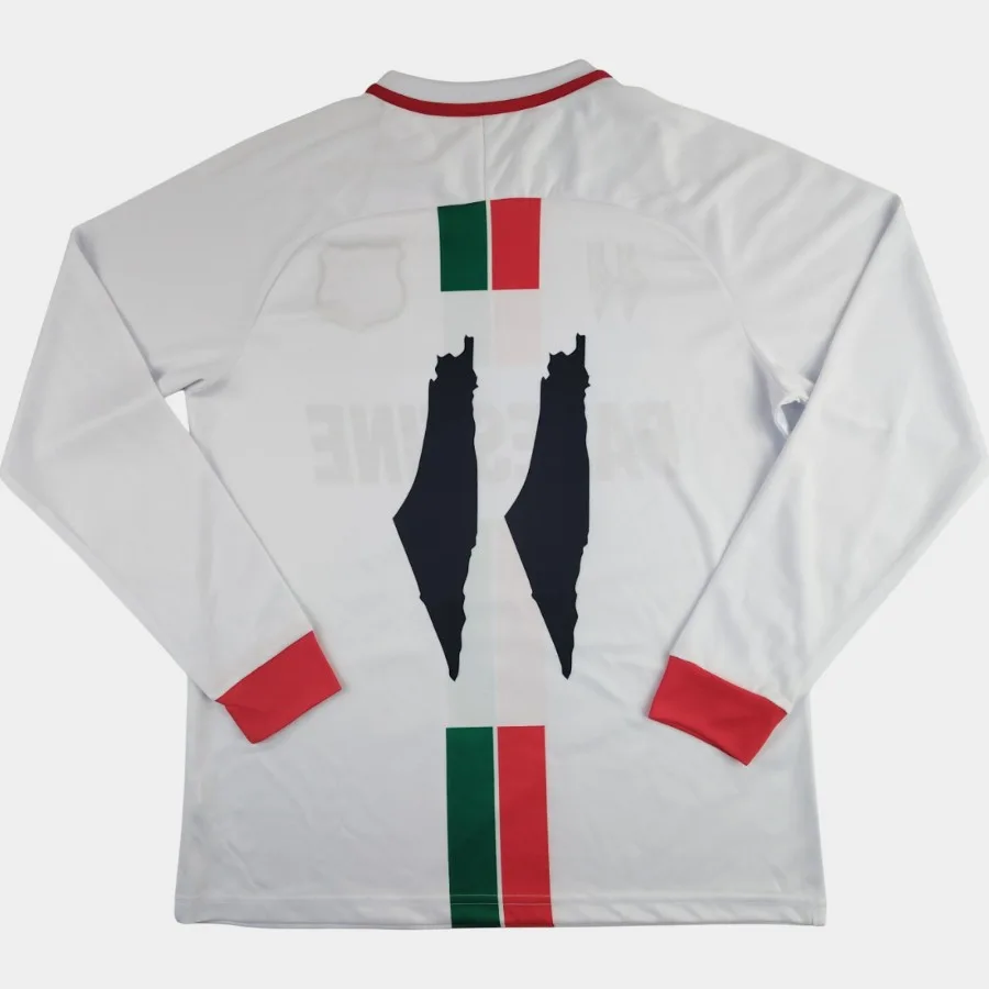 Maillot FC Palestine 2025 Blanc Manches Longues (2)