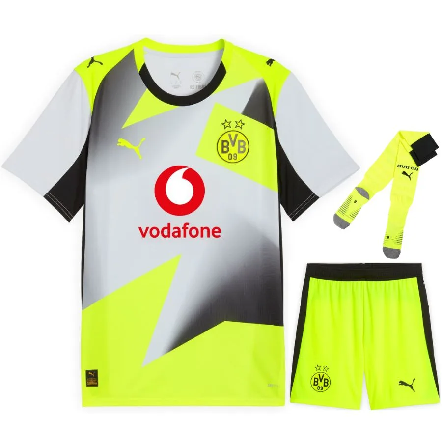Camiseta BVB Dortmund Segunda Equipación Infantil 2025 2026
