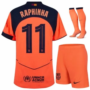 เสื้อเด็กชุดที่สามของบาร์ซ่า 2025 2026 Raphinha (1)