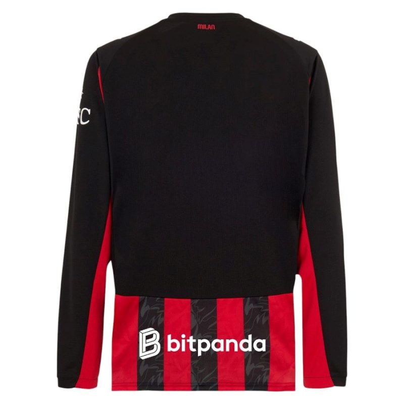 Maillot Milan AC Domicile 2025 2026 Manches Longues (2) Maillot Milan AC Domicile 2025 2026 Manches Longues (2)